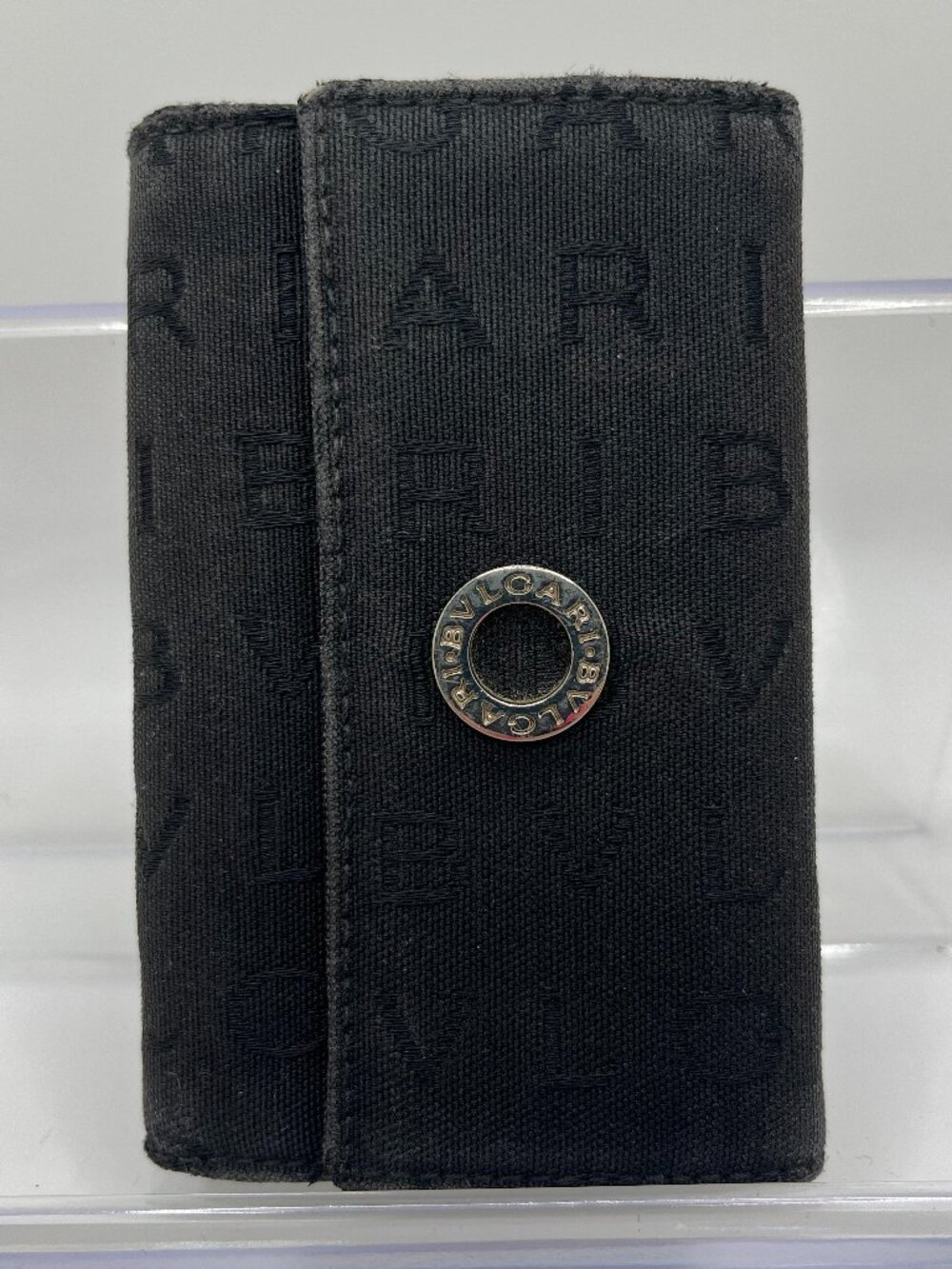 Bvlgari Black Canvas Logo Mania 6-Key Holder